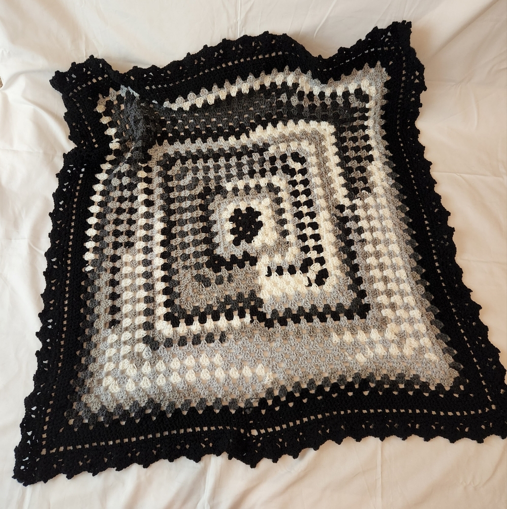 Handmade Crocheted Newspaper Baby Blanket